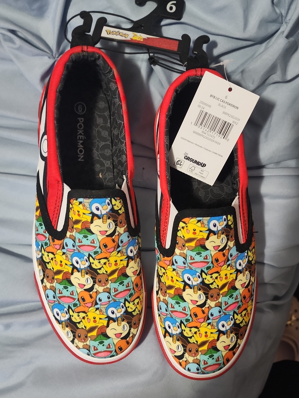 Kids pokemon Slip-On Shoes in Red Multi - Official Design